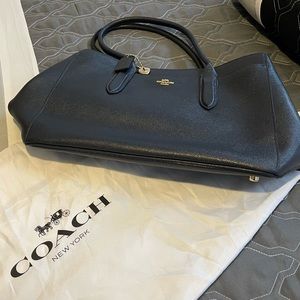 Coach Leather Navy Tote